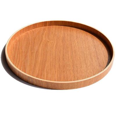 Plateau de service rond en bois