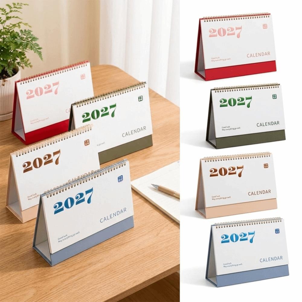 Minimalist Desktop Calendar 2027 Self-Discipline Tracker New Desk Calendar  Workspace