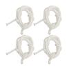 4PCS Dock Line 1.5m Long High Strength Polyester Wear Resistance Boat Bumper Ropes for Marine Black