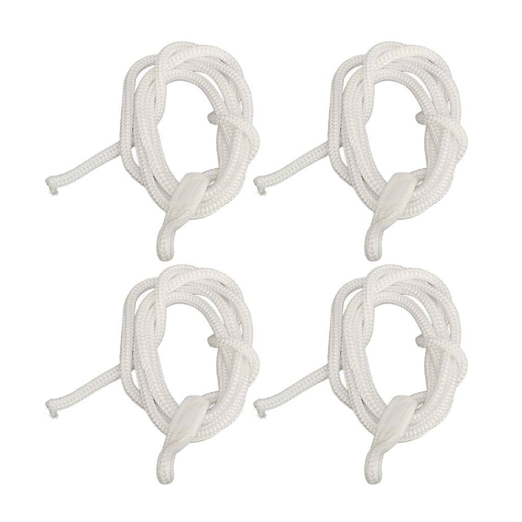4PCS Dock Line 1.5m Long High Strength Polyester Wear Resistance Boat Bumper Ropes for Marine Black
