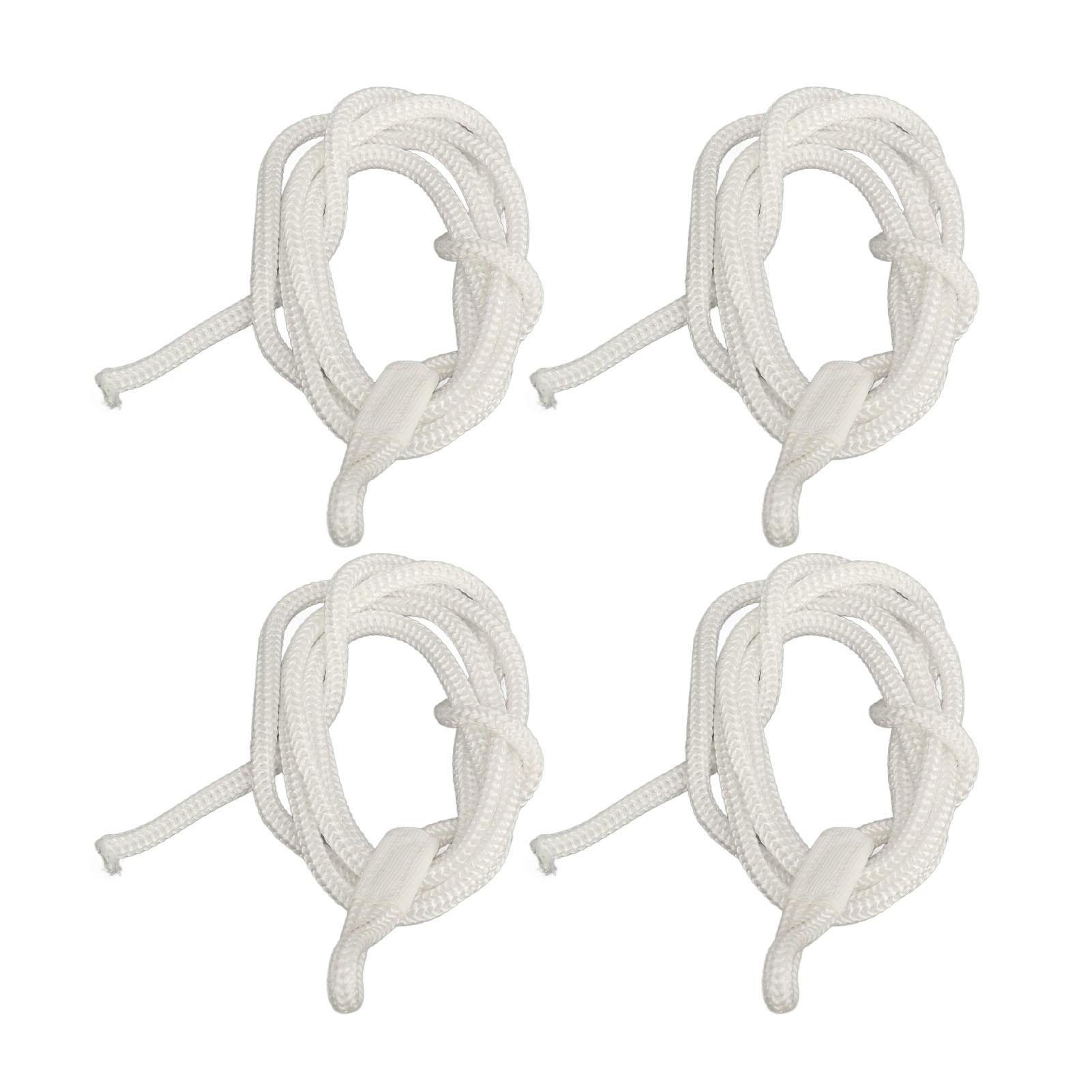 

4 шт. Швартовы 1,5 м длиной Высокопрочный полиэстер Износостойкость Швартовы для лодки Морские Черные White белый