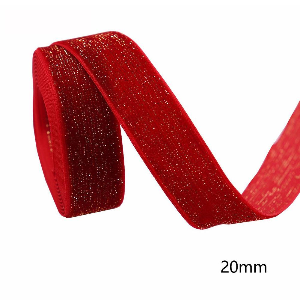 5M 1-3.8CM Red Velvet Ribbon For Handmade Gift Bouquet Wrapping Supplies Home Party Gifts Decorations Christmas Ribbons