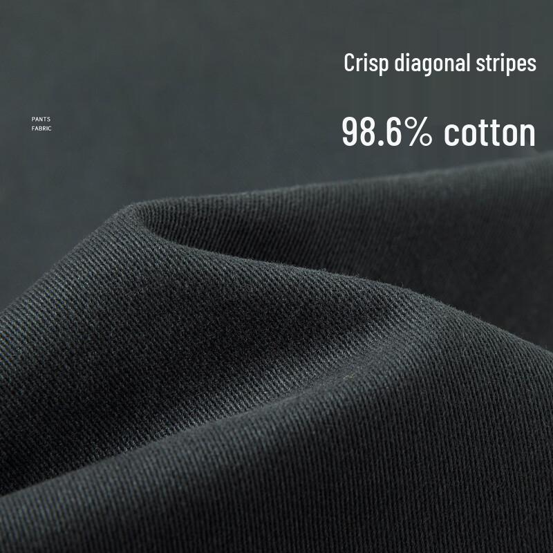 Futing Men's Warm Straight-Leg Business Casual Pants