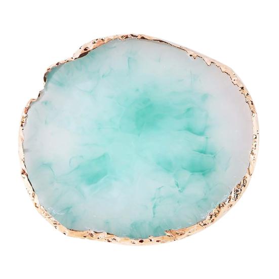 

Миксер для макияжа из смолы, пластина для смешивания лака для дизайна ногтей, палитра для тонального крема зелёный