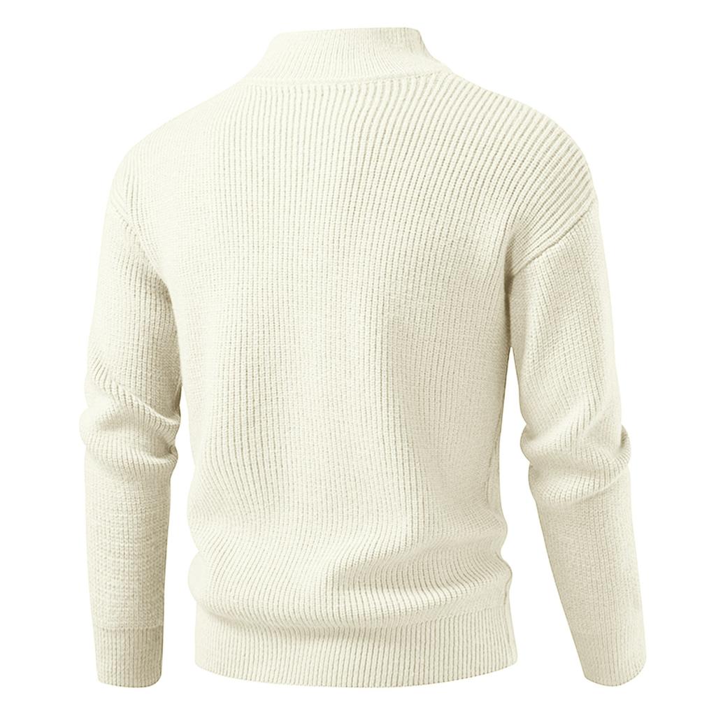 Men's Solid Color Casual Sports Knitted Cardigan Fashionable Double Head Zipper Sweater Cardigan Jacket