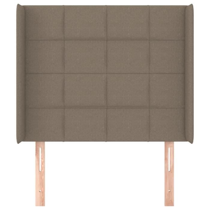 VidaXL Tête de lit avec oreilles Taupe 83x16x118-128 cm Tissu3119558