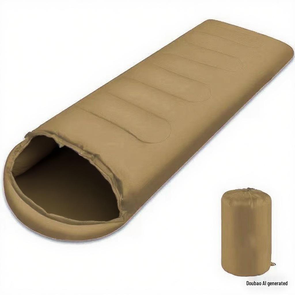 3KG Warm Polyester Sleeping Bag for Adults - Thickened, Cotton-Lined for Outdoor Camping