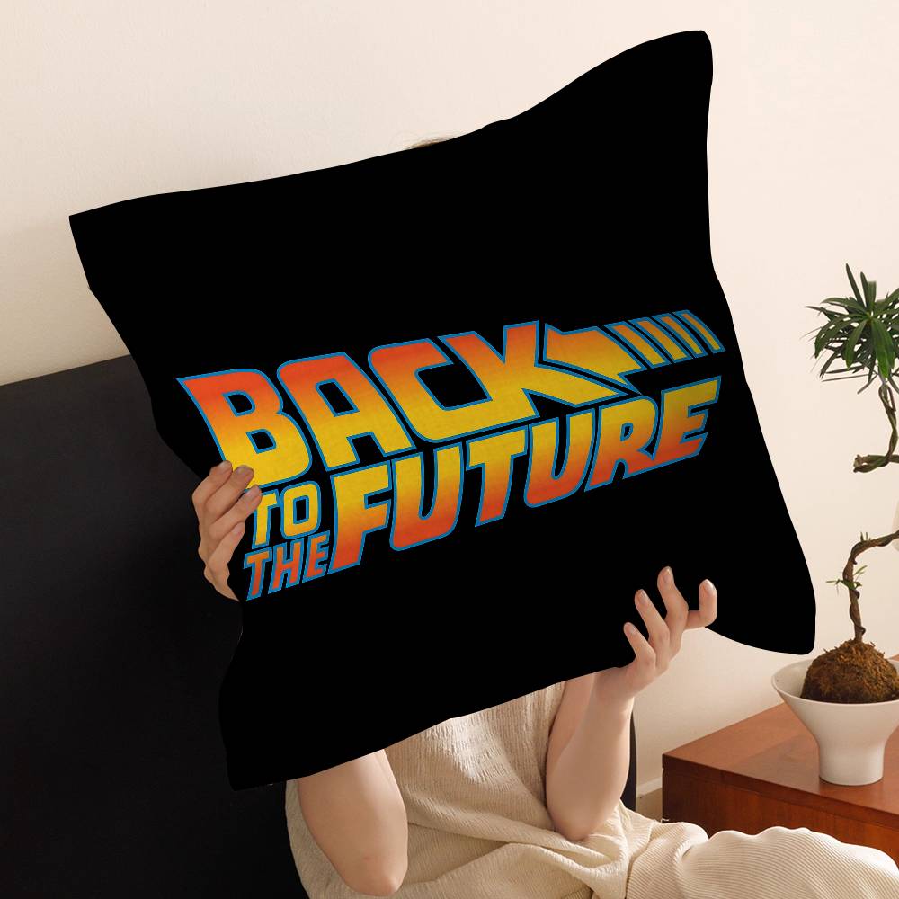 B-Back To The Future Personalized Pillow Cover Kids Bedroom Wild Party Decor Pillowcase Kid Birthday Shower Gift