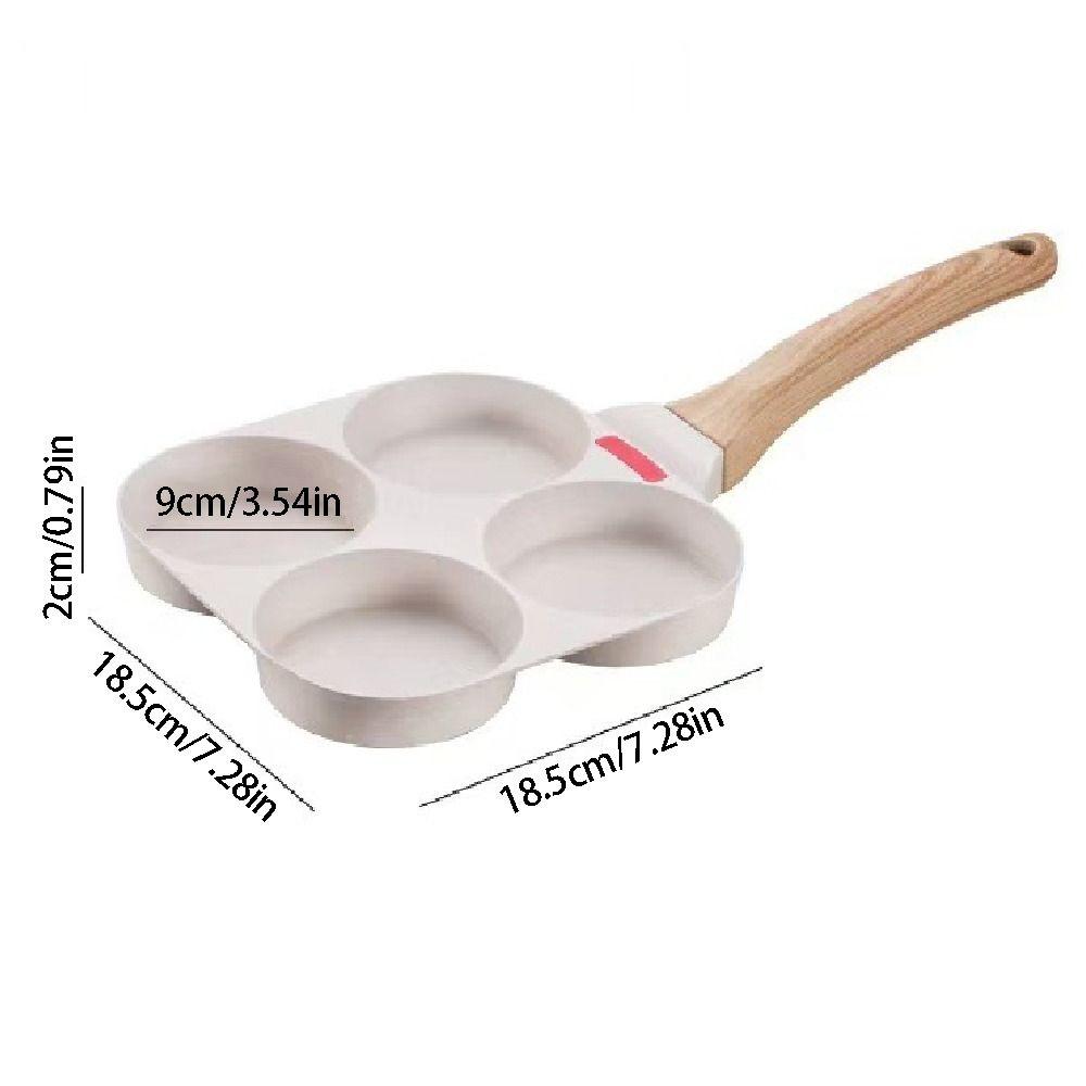 Non-stick Egg Pancake Pan Rapid Heating Fried Egg Pan Cookware Four-hole Frying Pan  Kitchen