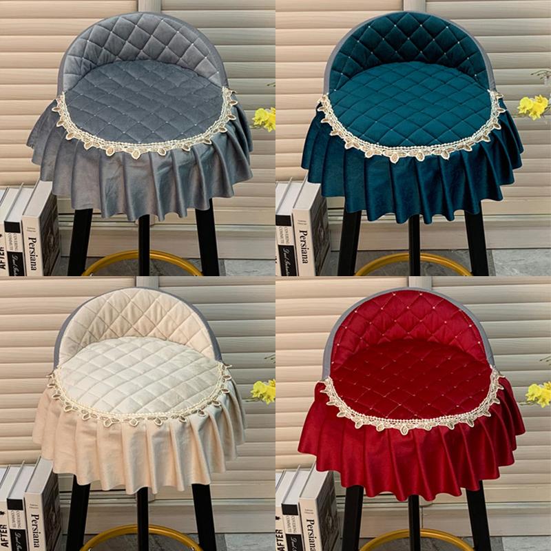 Bar Stool Chair Cover Cotton Dust-proof Anti-Skid Elastic Modern Beauty Salon Bar Lift Chair Restaurant Hotel Dining Chair Cover