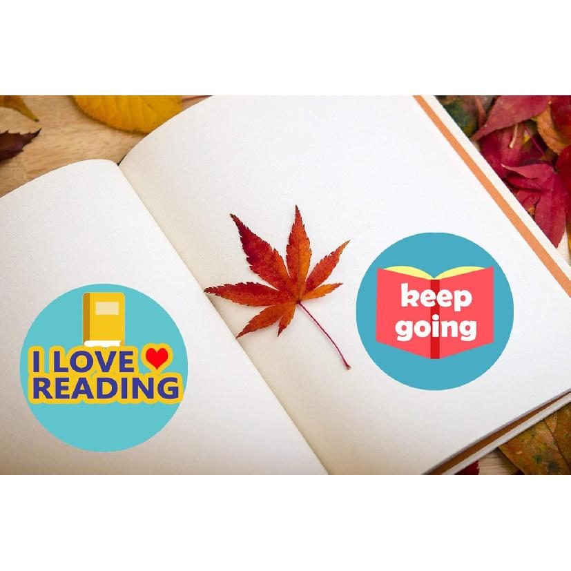Reading Stickers for Kids,Teacher Reward Labels,Motivational Reading Stickers for Students,Teacher,School,piring Planner Label,1.5 inch 504 Per Pack
