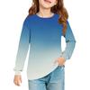 Kids Fashion Crewneck Long Sleeve Top with Print and Pocket