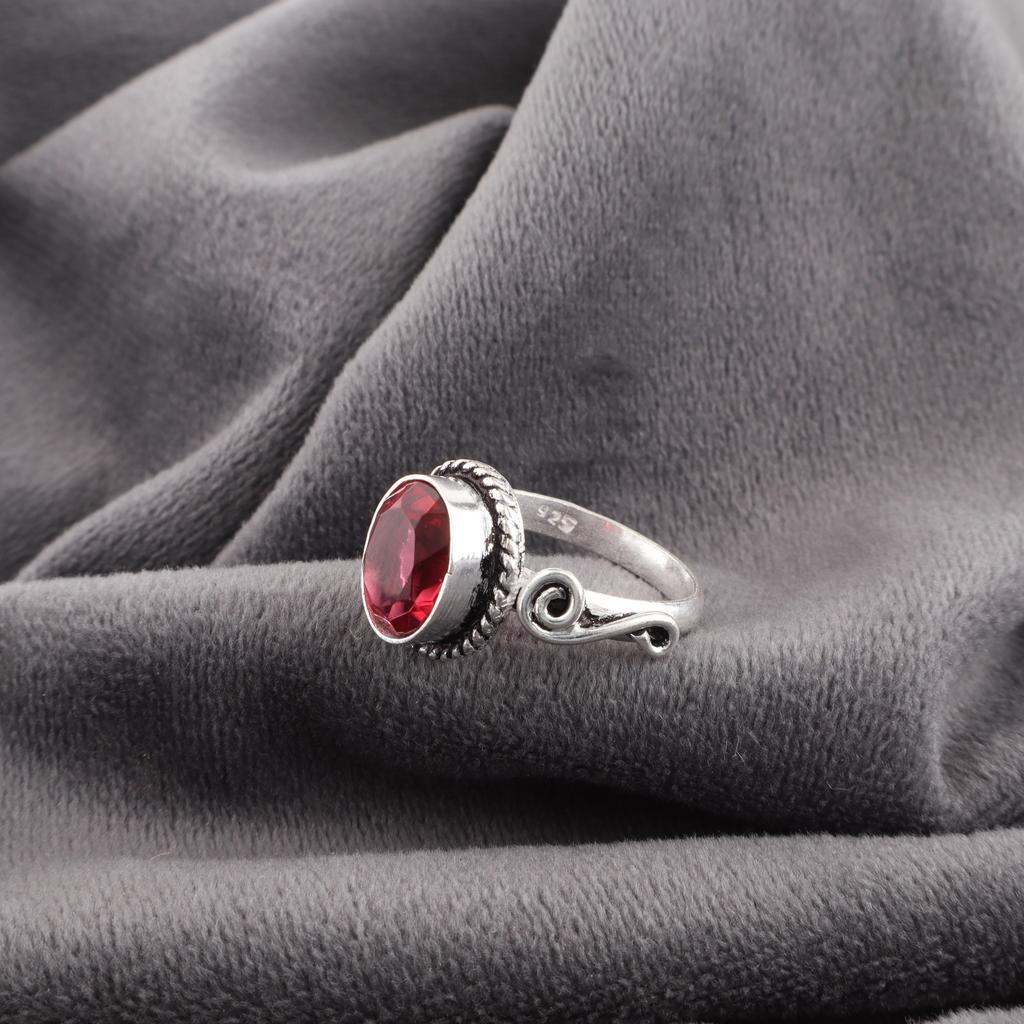 Pink Tourmaline Ring Gemstone Jewelry, 925 Solid Sterling Silver Ring, Handmade Jewelry Birthstone Ring, Gift For Her