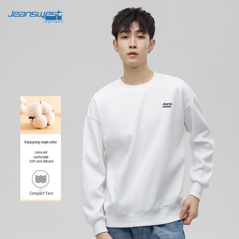 JEANSWEST Herren Casual Rundhals Langarm Sweatshirt