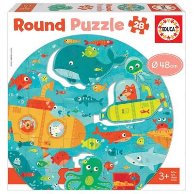Round Puzzle 28 Pieces : Under The Sea