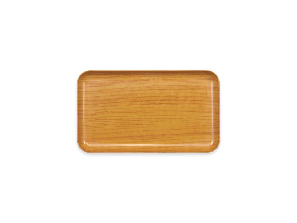TATSU-CRAFT CN Caster Tray, SS, 21.5cm, Natural Wood, Non-Slip, Non-Slip, Plastic, Suitable for Kitchen, Cafes, and As a Placemat. Made In Japan.