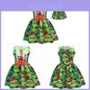 Vestido de Niña El Grinch con Lazo y Dibujos Animados para Primavera Verano