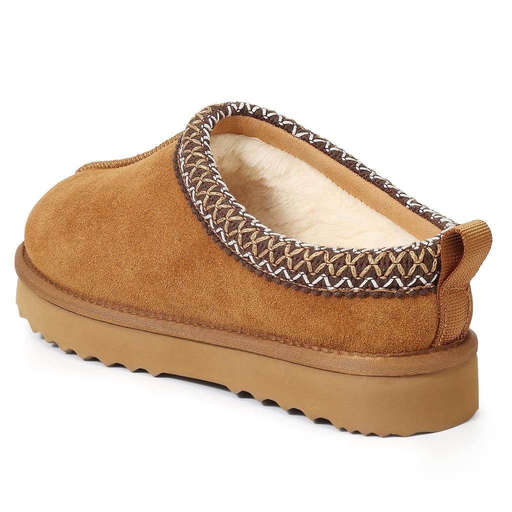 Fashion Comwarm Winter Genuine Suede Snow Boots Warm Women Fuzzy House Slippers Water Resistant Women Fur Slippers Soft Fur Ankle Boots