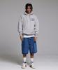 Usa Basketball Small Logo Natural Fit Hoodie Grey Black