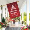 Merry Christmas & Happy New Year Double-Sided Garden Flag - Polyester Holiday Yard Flag with Christmas Tree and Deer, for Outdoor Festive Decoration,
