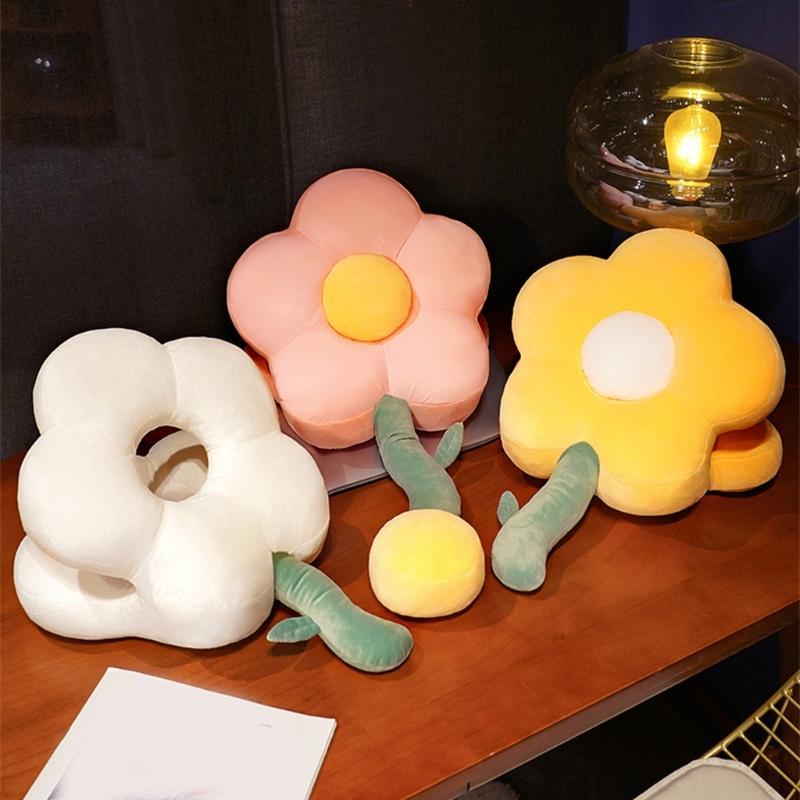 Comfortable Desk  Sleep Pillow Plush Flower Throw Pliiow for Office Workers and Students,Supportive Cushion