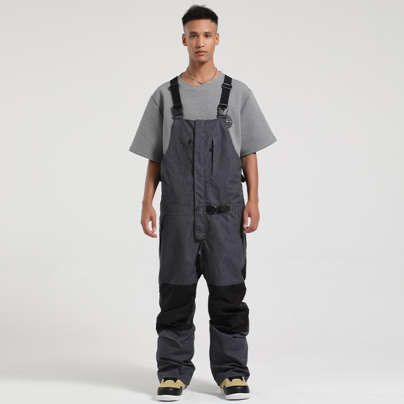 Unisex Waterproof Breathable Ski Bib Pants - Warm, Wear-Resistant Snowboard Suit