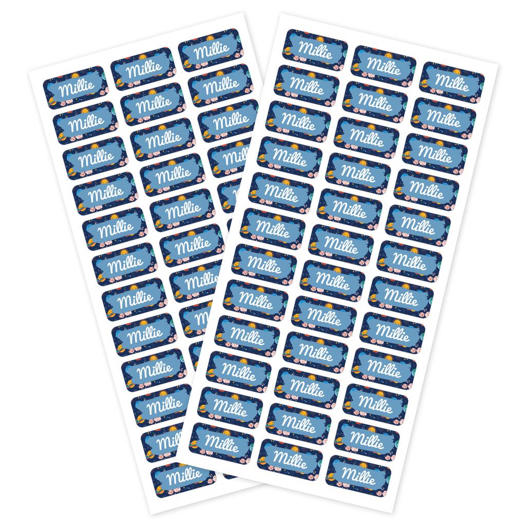 72Pcs Personalized Name Stickers Custom Waterproof Labels For Water Bottles Lunch Boxes School Supplies Storage Containers