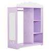 VEVOR Kids Dress Up Storage, with Jewelry Cabinet, Dress Up Closet with Mirror and Shelves, Princess Costumes Wardrobe Closet