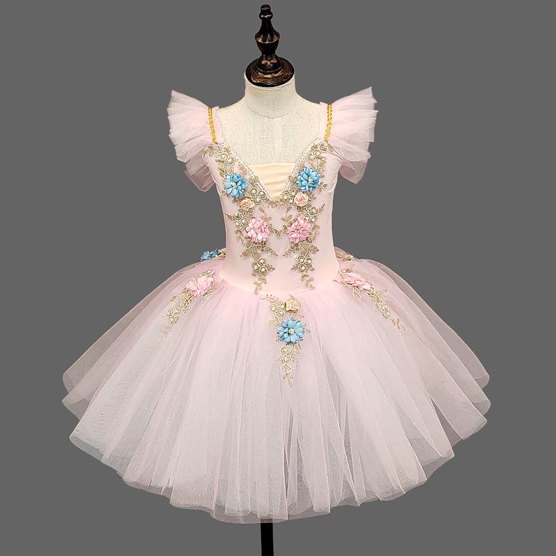 2024 Children's Ballet Dress: Girls' Tutu Flower Princess Performance Costume