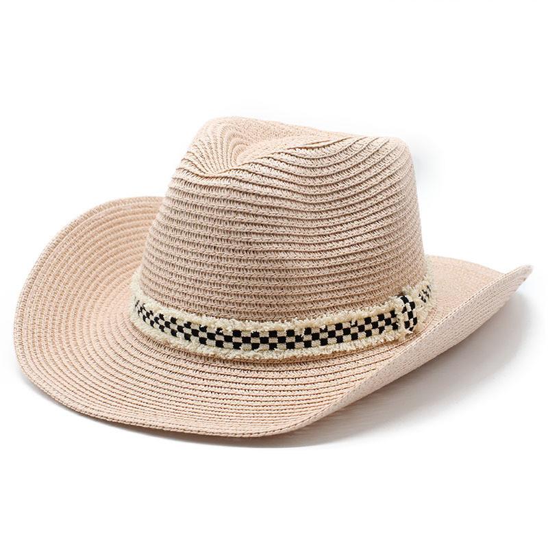 Summer Straw Hat For Men And Women With Wide Brim Sunshade For Outdoor Travel