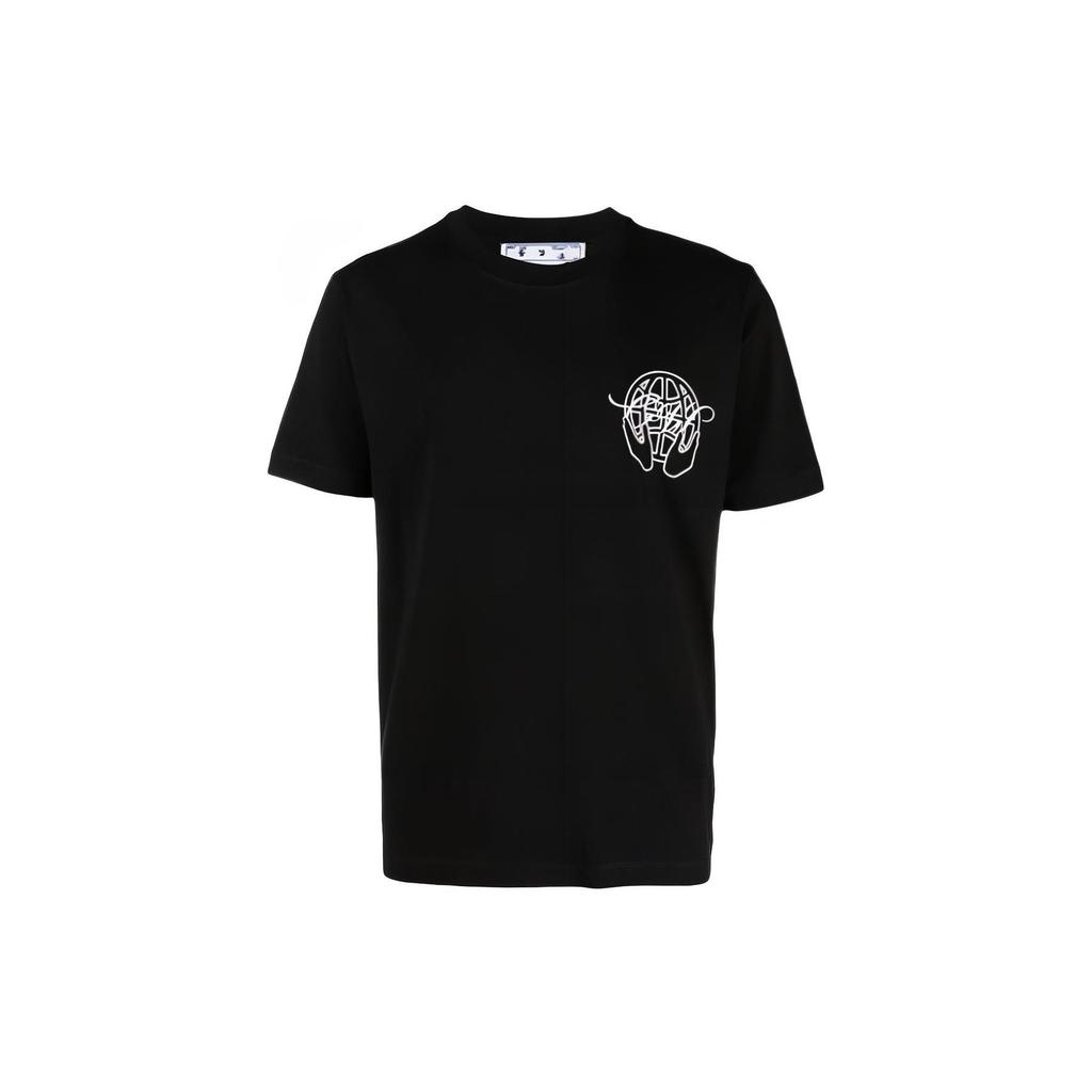 Off-White Hand Arrow Slim T-Shirt Black/White Men Tops OMAA027S23JER0071001