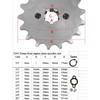 520# 20MM 10 11 12 13 14 15 16 18 19 20 21 22 Tooth Front Engine Sprocket for 150 200 250cc ATV Quad Dirt Bike Motorcycle Parts