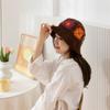 Drop Shipping  Popular Hot Sale In Stock Fashion Women Colorful Summer Sport Cap Crochet Flowers Handmade Bucket Hat