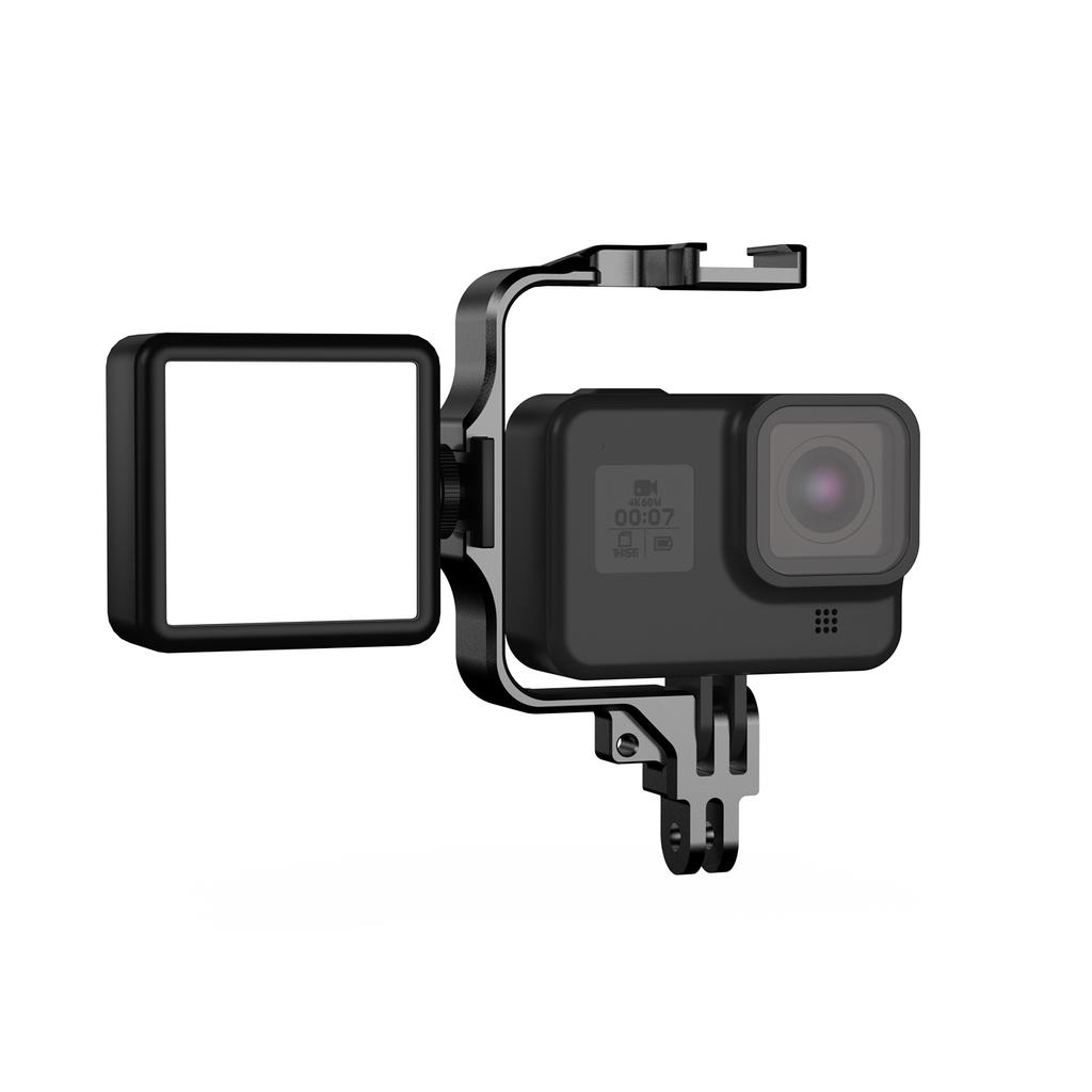 Für GoPro Hero 12 11 Wasserdichte LED-Leuchten Tauch-Fülllicht Aluminiumhalterung Für GoPro Hero11/10/9/8, DJI SJCAM AKASO YI Kamera