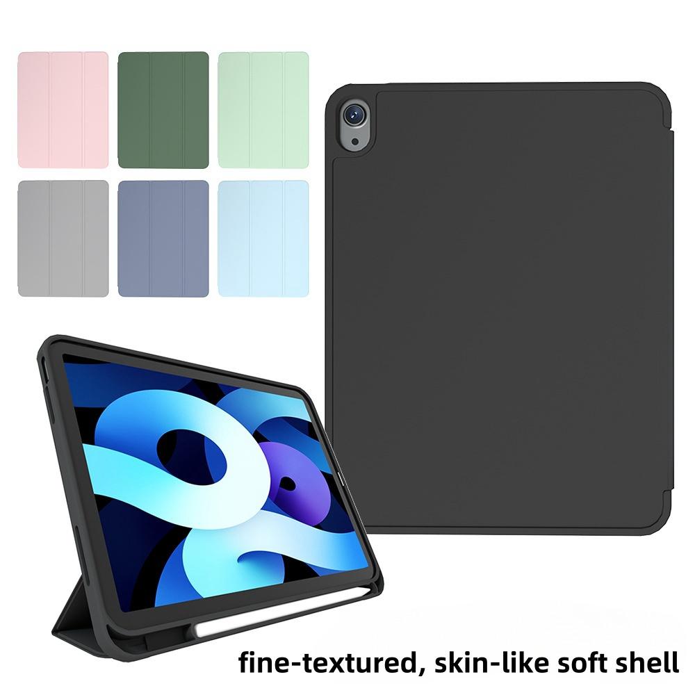 2022 iPad 10.9 10th Gen Protective Real Leather Stand Case Magnetic Pencil Support Lightweight Slim Fashionable Design for iPad