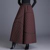 Daunenbaumwolle Gepolstert Vintage Hohe Taille Lässig Locker Herbst Winter Weitbeiniger Rock Hose Damen Locker Lässige Hose