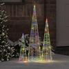 Christmas Tree 3 pcs Multicolored 20 x 20 x 80 cm Acrylic