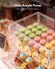Bakery Display Case, 4-Tier Commercial Countertop Pastry Display Case, Clear Acrylic Bread Box for Kitchen, Party Cake Cabinet with Magnetic Rear Door