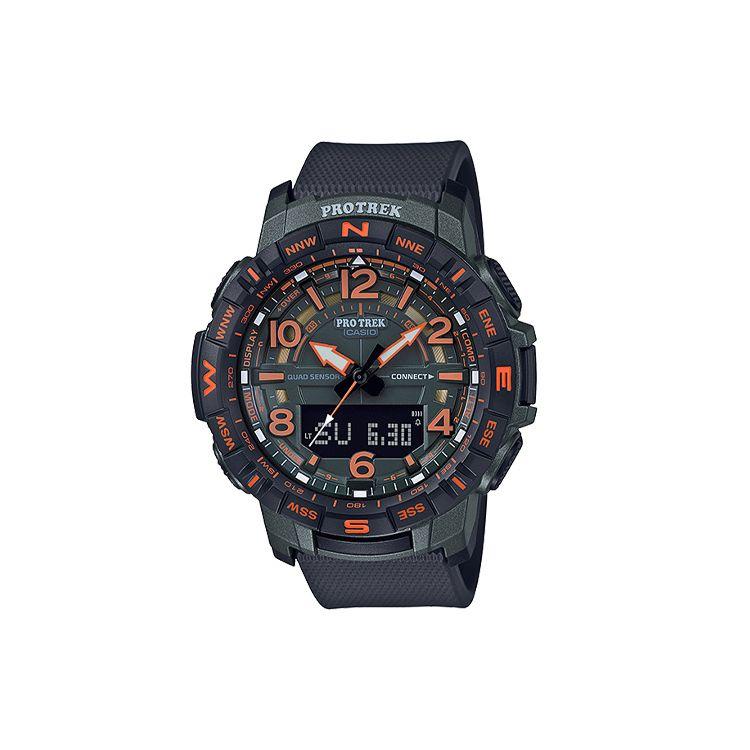 

Casio Pro Trek Series PRT Multifunction Outdoor Sports Watch With Four Sensors Men watches Black PRT-B50FE-3 Black Strap