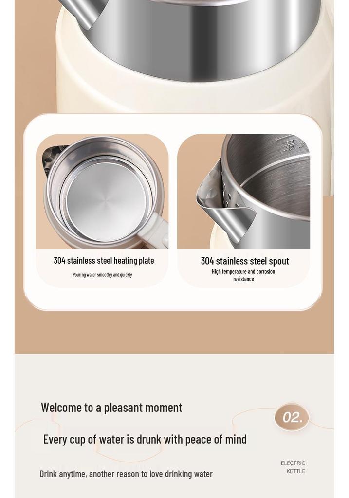 AUX Electric Kettle: Automatic, Constant Temperature, Insulated, Portable, Small for Dormitory Use.