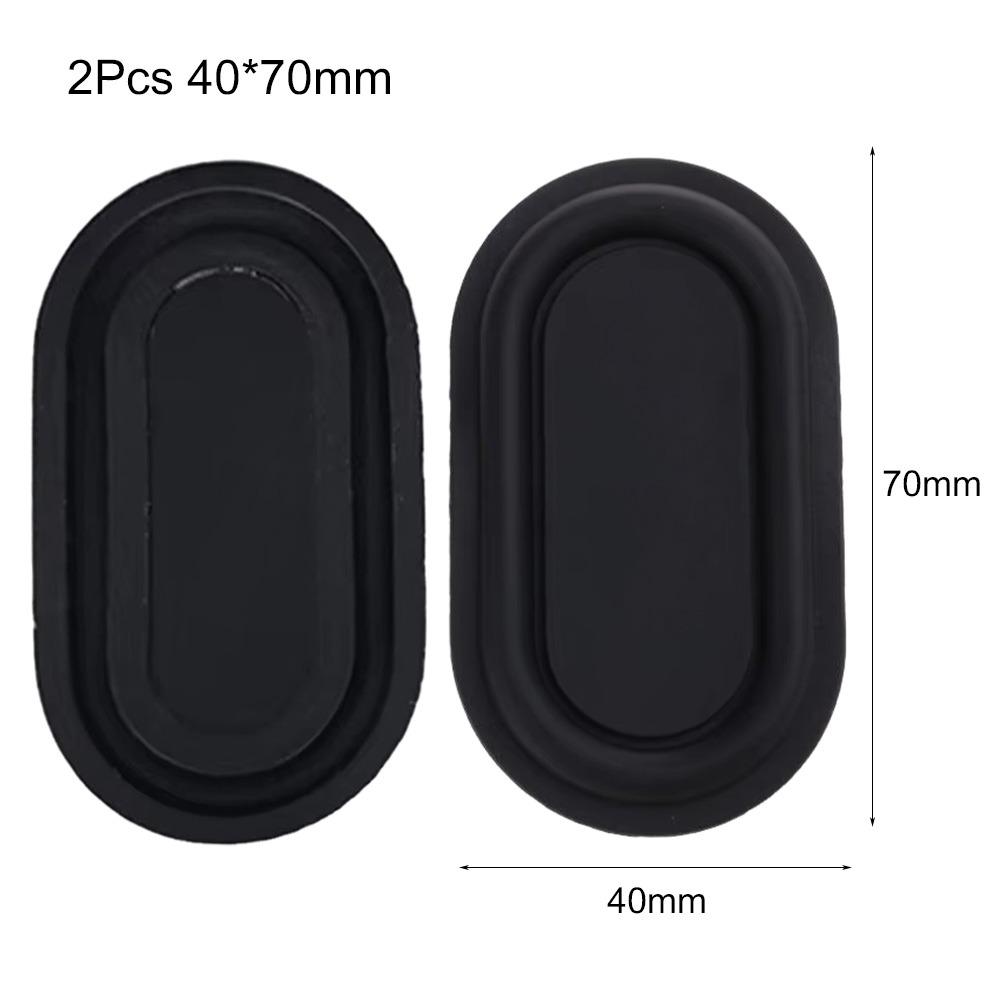 2Pcs Oval Shape Bass Diaphragm Black Auxiliary Bass Vibration Plate  Speaker DIY Modification