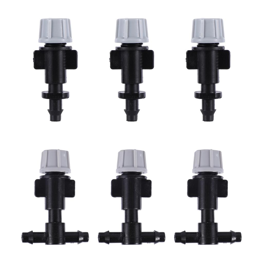 10/50Pcs Adjustable Grey Sprayer Nozzle Kits 4/7mm Hose 2-way 3-way Drip-irrigtion Sprinklers Garden Lawn Atomization Cooling