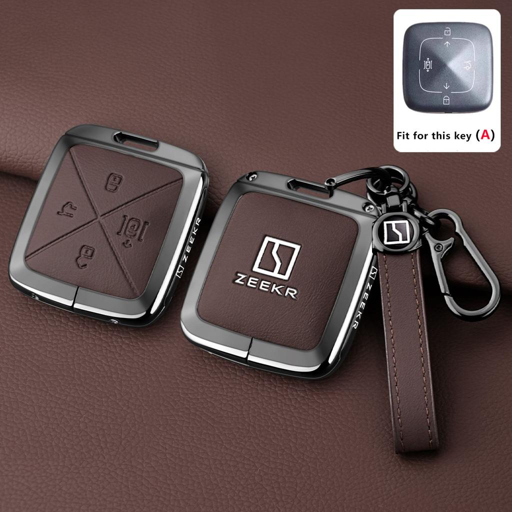 Car Key Case Fob for Zeekr 7X 2024 2025 Car-Styling Keychain Remote Protection Cover Bag Shell Housing Holder Auto Accessories