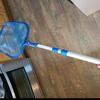 Telescopic Pool Skimmer Tool with Shallow Net and Aluminum Pole for Leaf Retrieval