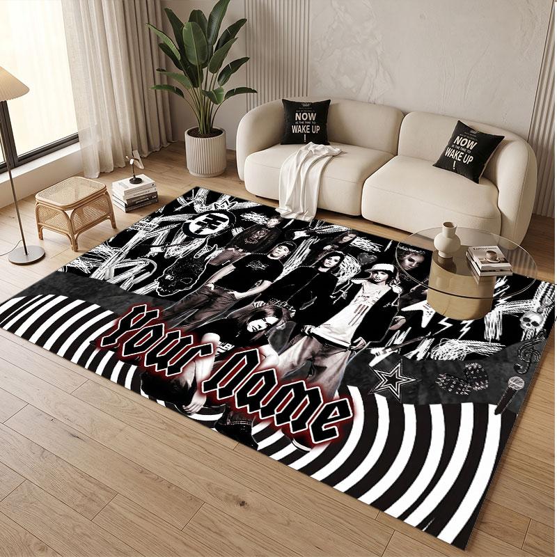 Custom Name Crystal Velvet Rug,Tokio Hotel Comfortable Anti Slip Floor Mat For Room Decoration