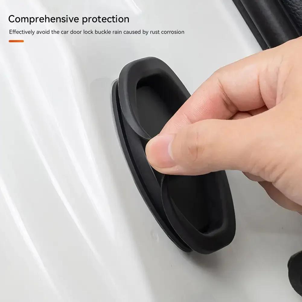2/4Pcs Silicone Car Door Lock Cover Protective Decoration Case For Peugeot 408 4008 308 3008 Rifter 5008 508 2008 208 301 407