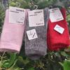 3PAIRS medium tube women's autumn and winter thick socks, warm and cold-proof, simple design in solid color, versatile for commuting!