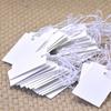 100Pcs White Paper Jewelry Clothes Label Price Tags With Elastic String 5*3cm
