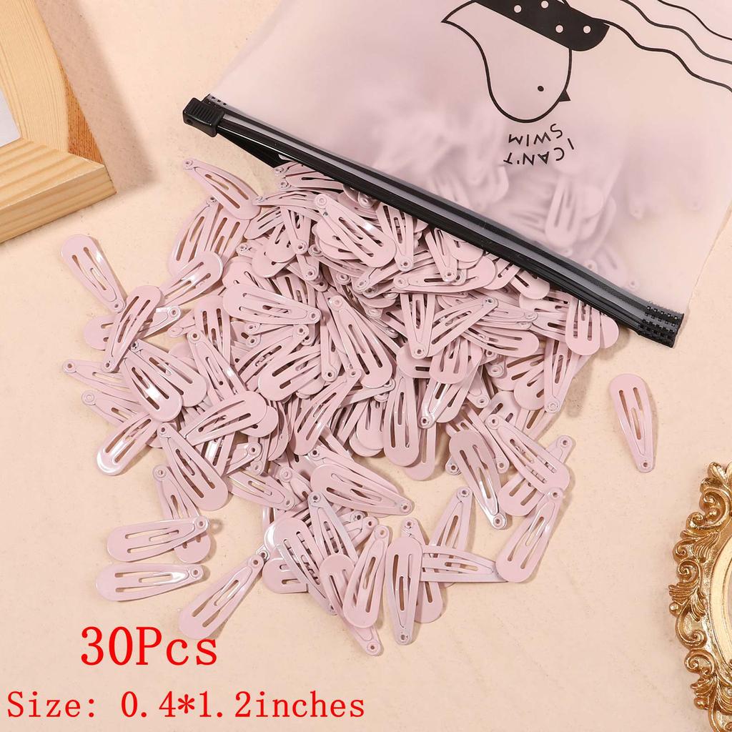 30Pcs/Set New Women Girls Cute Colorful Waterdrop Shape Hairpin Sweet Hair Clips Barrettes Slid Clip Fashion Hair Accessories