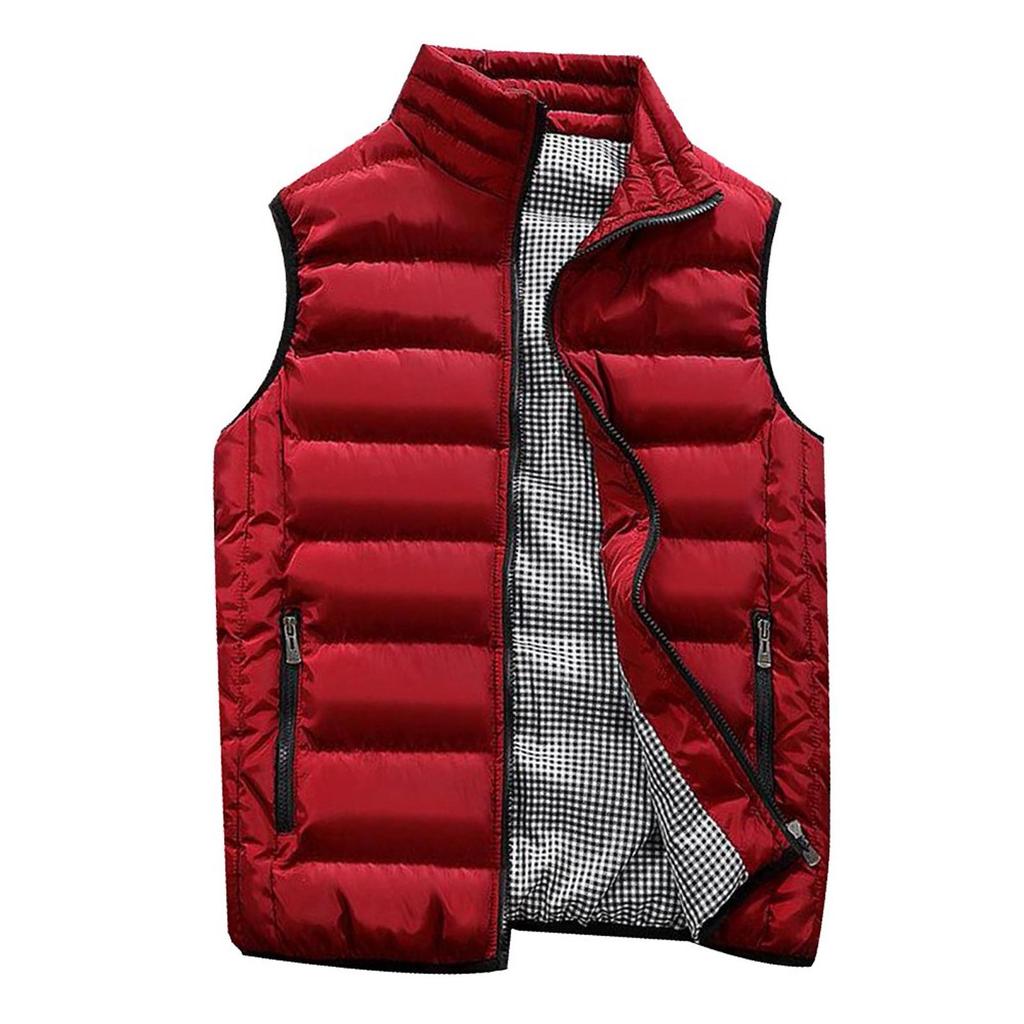 (SU)Männer Herbst Winter Mantel Gepolsterte Baumwolle Weste Warme Kapuze Dicke Weste Tops Jacke